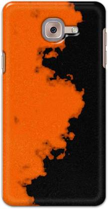 NDCOM Back Cover for Samsung Galaxy J7 Max Orange Black Pattern Printed
