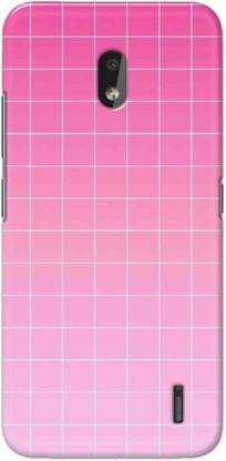 NDCOM Back Cover for Nokia 2.2 Pink Grid Printed