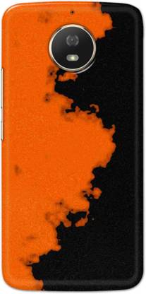 NDCOM Back Cover for Motorola Moto G5s Orange Black Pattern Printed