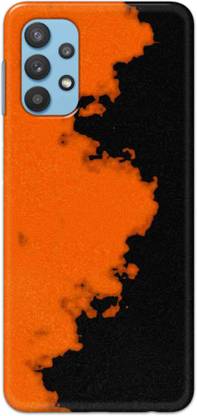 NDCOM Back Cover for Samsung Galaxy A32 Orange Black Pattern Printed