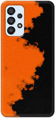 NDCOM Back Cover for Samsung Galaxy A33 5G Orange Black Pattern Printed