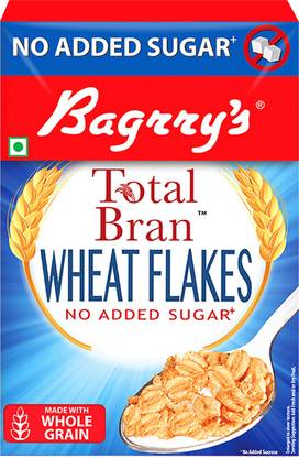 Bagrry's Total Bran Wheat Flakes No Added Sugar Box