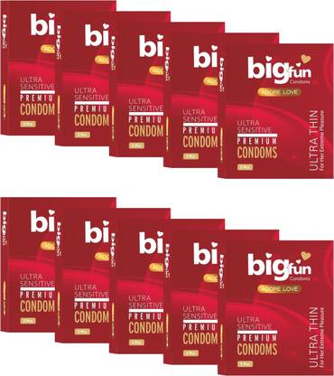 BIGFUN Ultra Thin - Ultra Sensitive Premium Condoms 3pcs Each Condom