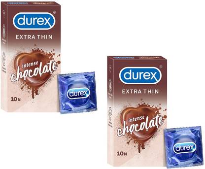 DUREX EXTRA THIN INTENSE CHOCOLATE FLAVOUR CONDOMS 20 N 2 PCS Condom