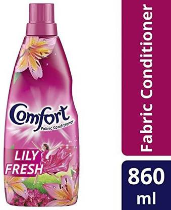 Comfort Lily Fresh (Pink) Fabric Conditioner 860 ml Bottle, Lily Fabric Whitener