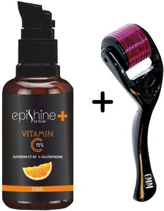 EPISHINE Vitamin C Serum with Derma Roller