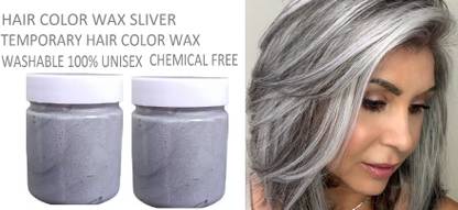 GABBU Instant & Temporary Gray Hair Color Gray Wax for Men and Women Hair Wax , GRAY , Gray