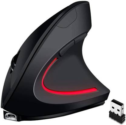 Verilux Wireless Vertical Mouse,6 Buttons with Adjustable DPI Wired USB Standard Desktop Keyboard Compatible with Desktop, Laptop, Mac