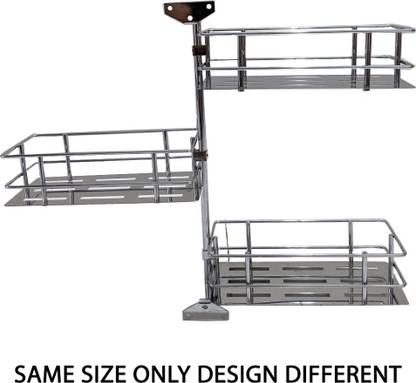 PD Kitchen Containers Kitchen Rack Steel Spice Rack Organizer Wall Mounted for Herbs & Spice Jars Cans, Bottles Container
