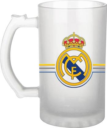 CHARMING Real Madrid "Frosted Printed Beer Perfect Gift For Friends Glass Beer Mug