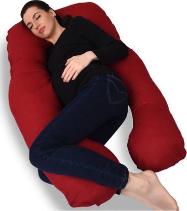 JAGA HOME DECOR U Shape Cotton Solid Pregnancy Pillow Pack of 1
