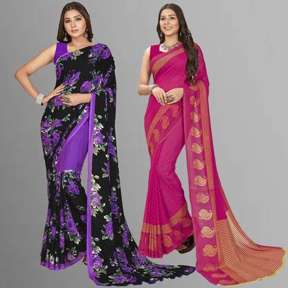 Floral Print Daily Wear Georgette Saree