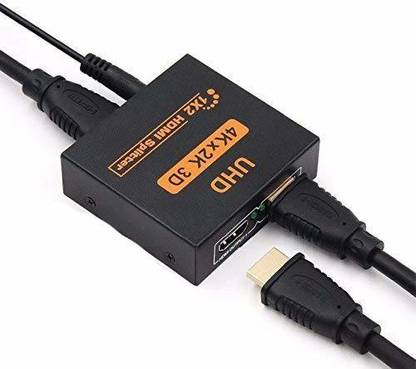 Dandy HDMI Adapter 0 m HDMI Splitter 1 in 2 Out, 4k HDMI Dual Splitter, HDMI Male to Dual HDMI Female, 4k 3D 2k 1080p Ultra HD Quality Video, Display at The Same time Without Switching