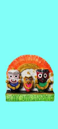Dhaksh handicrafts Dhaksh handicraft The lord Jagannath Balabhadra and Devi shubhadra marble idol Decorative Showpiece - 10 cm