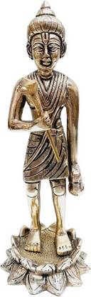 Bhartiya Kalakaari Neelkanth Varni in Golden Brass Idol - Swami Nilkanth Varni Murti, Swaminarayan Decorative Showpiece  -  22 cm
