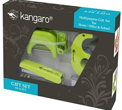 Kangaro Manual SSG10T Desk Essentials SS-G10T Multipurpose Gift Pack Stapler Combo Set