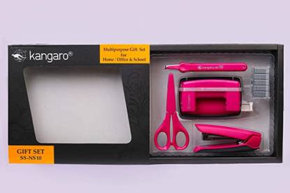 Kangaro Manual SSNS10 Desk Essentials SS-NS10 Multipurpose Gift Pack Stapler Combo Set