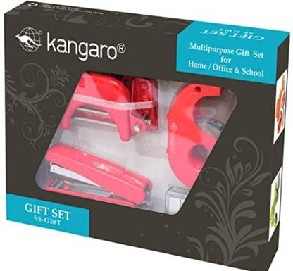 Kangaro Manual SSG10T Desk Essentials SS-G10T Multipurpose Gift Pack Stapler Combo Set