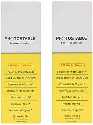 Photostable Sunscreen - SPF 50 PA+++ Sunscreen Emulgel, SPF 40
