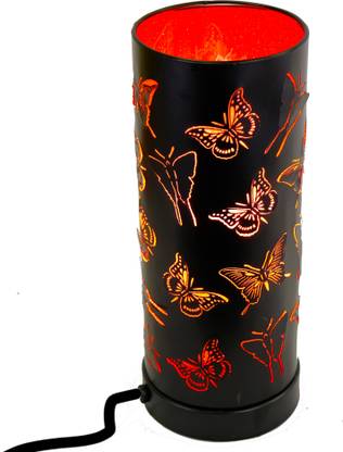 SHYPRA Unique Style Round Shaped Butterfly Design Metal Touch lamp/Sensor Table lamp Table Lamp