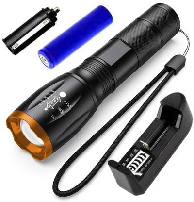 HI-BRIGHT Professional 5 Mode 800 Meter Powerful Adjustable Focus Metal Body zoomable 2 hrs Torch Emergency Light