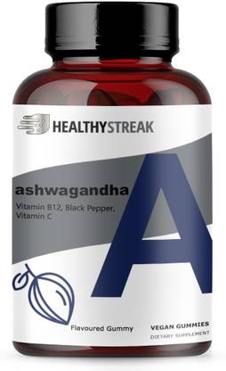 Healthy Streak Ashwagandha Gummies with Vitamin D for Relaxation & Focus (SD3)Premium