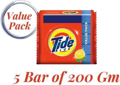 Tide Blue Detergent Bar Soap - Value Pack Detergent Bar