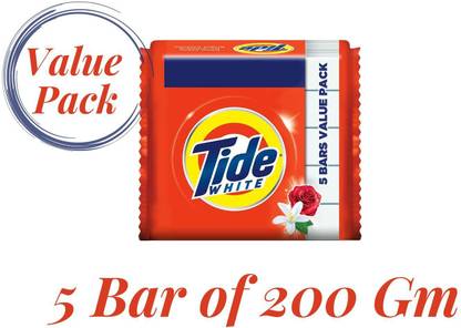 Tide White Detergent Bar Soap, Value Pack Detergent Bar