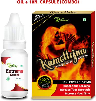 Riffway Kamottejna Pills & Extreme Delight Massage Oil Helps To Increas Sensual Stamina