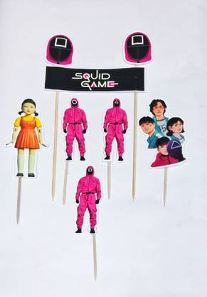 chefmarche Squid game, Video games Cake Topper