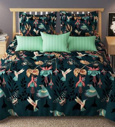 Laying Style Satin Double King Sized Bedding Set