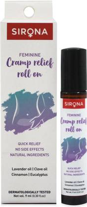 SIRONA Feminine Menstrual Cramp Relief Roll On for Quick Relief in Period Pain Liquid