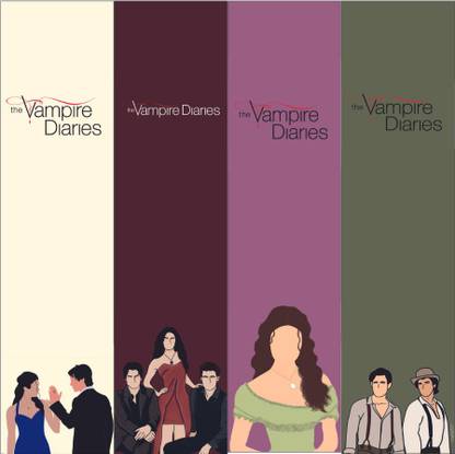 ADI GRAFIX The Vampire Diaries Laminated Bookmarks Set Of 4 Paperback Bookmark Bookmark