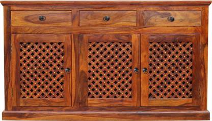 Craftvelly Premium Quality Sheesham Solid Wood Sideboard & Cabinet With Drawers Solid Wood Free Standing Chest of Drawers