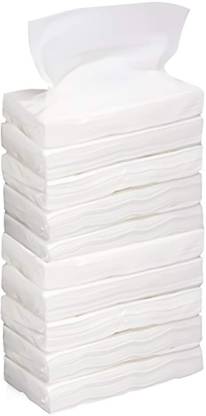Automaze 100 Pulls 2 Ply M-Fold Soft Tissue Paper for Refilling Tissue Boxes(Pack of 10) Vehicle Tissue Dispenser
