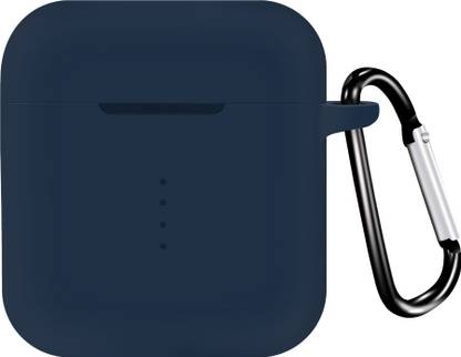 J Front & Back Case for Boat 141 / 148 Silicon Airdopes TWS Cover Earbuds Not Included( Cover) (Dark Blue)