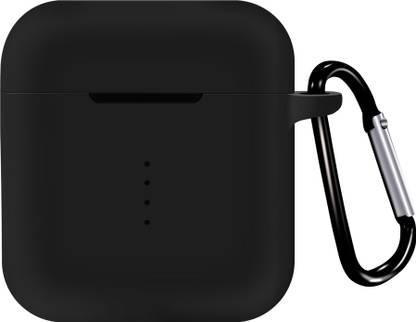 J Front & Back Case for Boat 141 / 148 Silicon Airdopes TWS Cover | Earbuds Not Included (Only Cover) (Black)