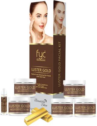 FYC PROFESSIONAL Luster Glow Radiant and Glowing Skin Facial Kit, 260gm, Improves Skin Complexion