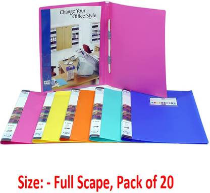 SVS PP Full Scape Transparent File Folder Case Report File Super Line - Pack of 20