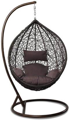 Aadya Craft Single seater Wicker Swing with Stand And Cushion Iron Hammock