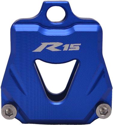 OBEROI'S TRADERS CNC Aluminum Blue Bike Key Case Cover / Key Protector Shell For R15 V3 V2 V1 Key Chain