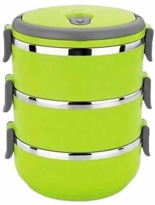 LKY 3 Layer Hot Tiffin Food Container Lunch Box, dibba for Office 3 Containers Lunch Box
