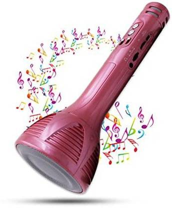 kawna )JJJK< Wireless Multipurpose Mic With Inbuilt Bluetooth Speaker MIKE (Pink) MIKE