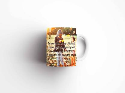 Nirmuk Brother-Sister Printed Coffee/Tea, Brother-Sister Quotes 105 Ceramic Coffee Mug