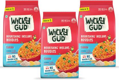 WickedGud Nourishing Curry Instant Noodles Vegetarian