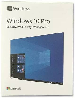 MICROSOFT Windows 10 Professional Box Pack Activation Key Card including USB 3.0 - Full Retail Pack 32/64-bit