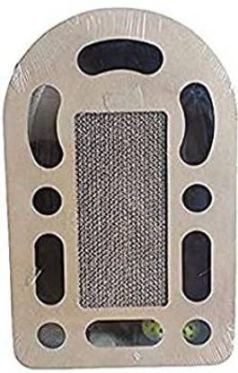 PSK PET MART Reversible Scratcher Cardboard with Catnip ,House Shape Recycle Corrugated Cat Pet Mat