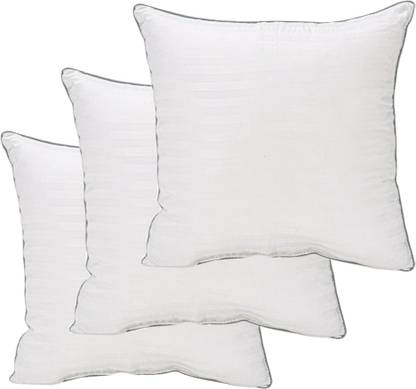 BETTER SLEEP furnishing Throw Indoor Decorative Pillows Insert (Pack of 3) - Bed and Couch Pillows Polyester Fibre, Microfibre Stripes Cushion Pack of 3