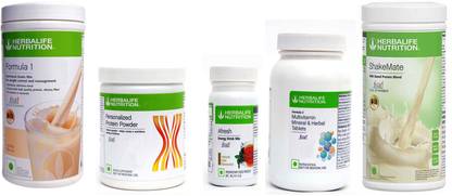 Herbalife Nutrition FORMULA1VANILLA PROTIEN200G AFRESH ENERGY DRINK TULSI 50 +SHAKEMATE 500 +F2 Whey Protein