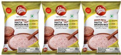 Double Horse Bran Rich Matta Broken Rice 500g x 3 Brown Matta Rice ...